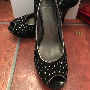 Holiday Shoes Black with "diamond" dots